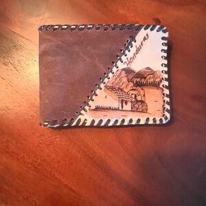 Artisan Leather Wallet with Scenic Design